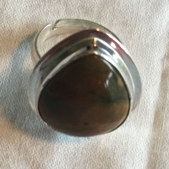 NWOT. Sterling Silver Ocean Jasper Ring - Picture 1 of 13